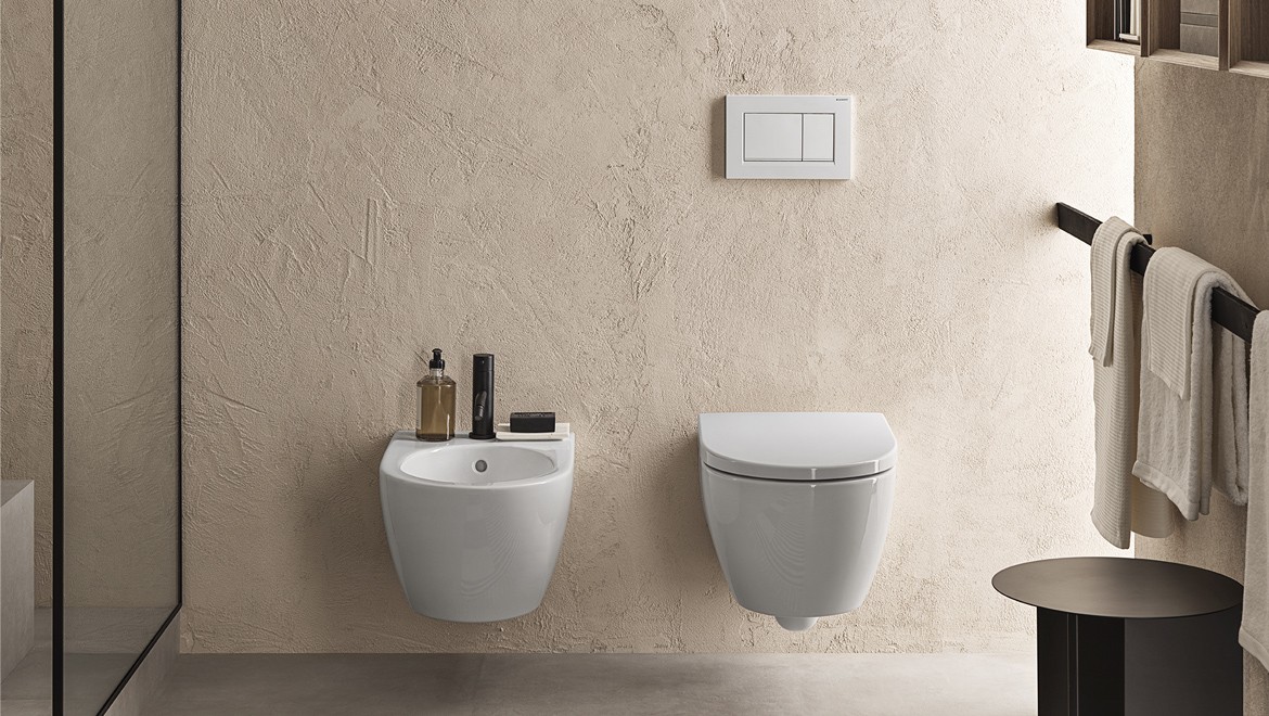 Bagno Geberit iCon: le aree di movimento sono importanti anche nei bagni per gli ospiti.