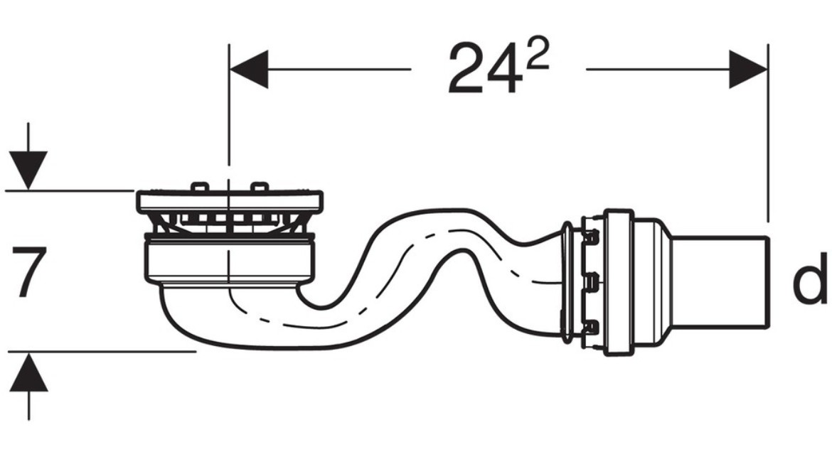 Sifone per piatto doccia altezza 30