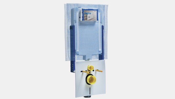 Elemento per vaso sospeso Geberit Combifix nella costruzione in muratura Elemento per vaso sospeso Geberit Combifix nella costruzione in muratura