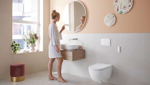 Bagno con Geberit AquaClean Alba Bagno con Geberit AquaClean Alba
