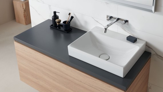 Lavabo da appoggio Geberit ONE con mobile