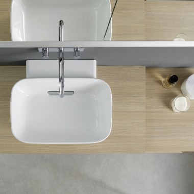 Lavabo da appoggio Geberit ONE con forma arrotondata