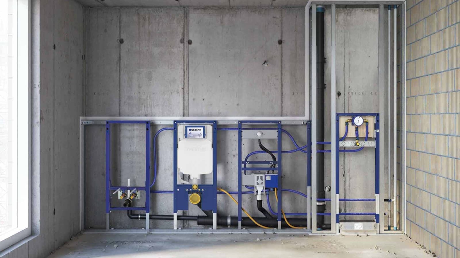 Installazione Geberit Duofix per costruzioni a secco e sistemi di risciacquo