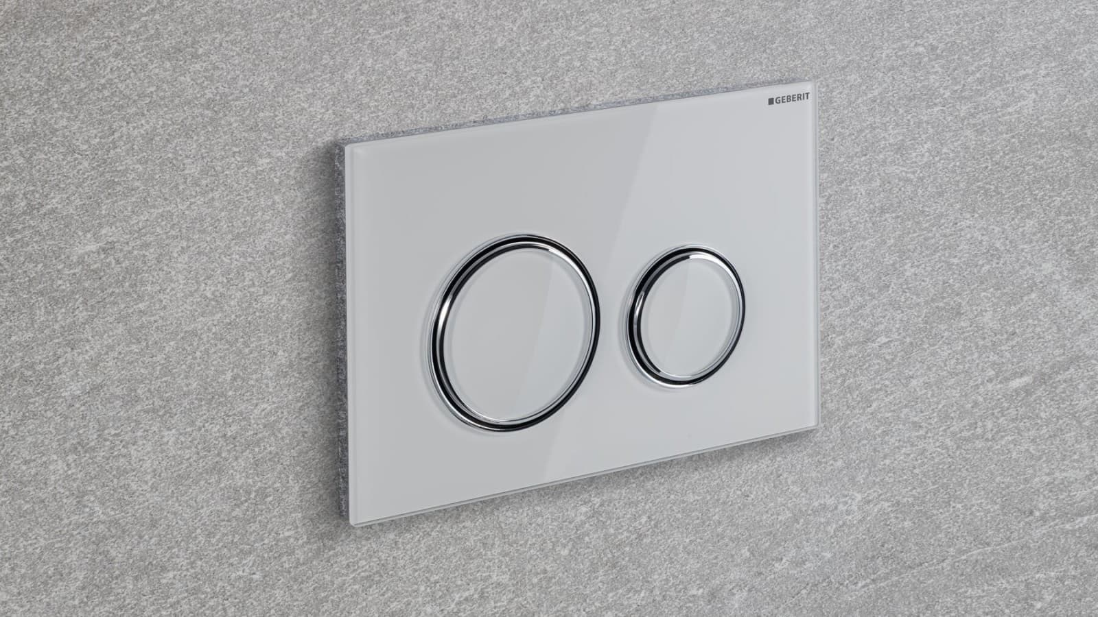 Geberit Sigma21 in vetro bianco Geberit Sigma21 in vetro bianco