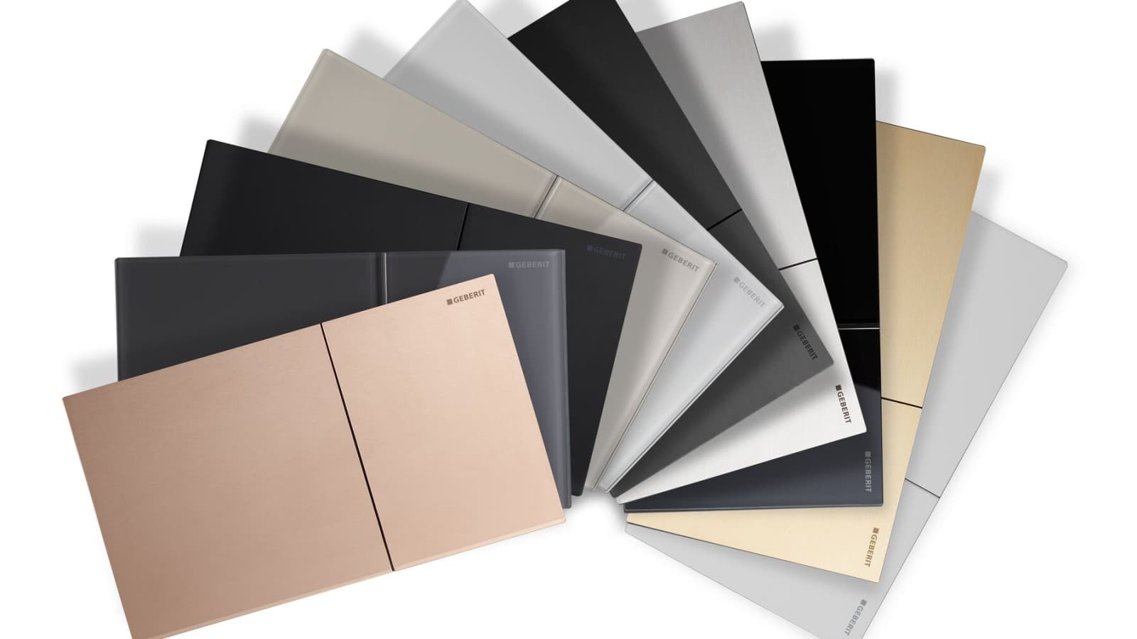 Gamma di superfici disponibili per la placca di comando Geberit Sigma70 Gamma di superfici disponibili per la placca di comando Geberit Sigma70